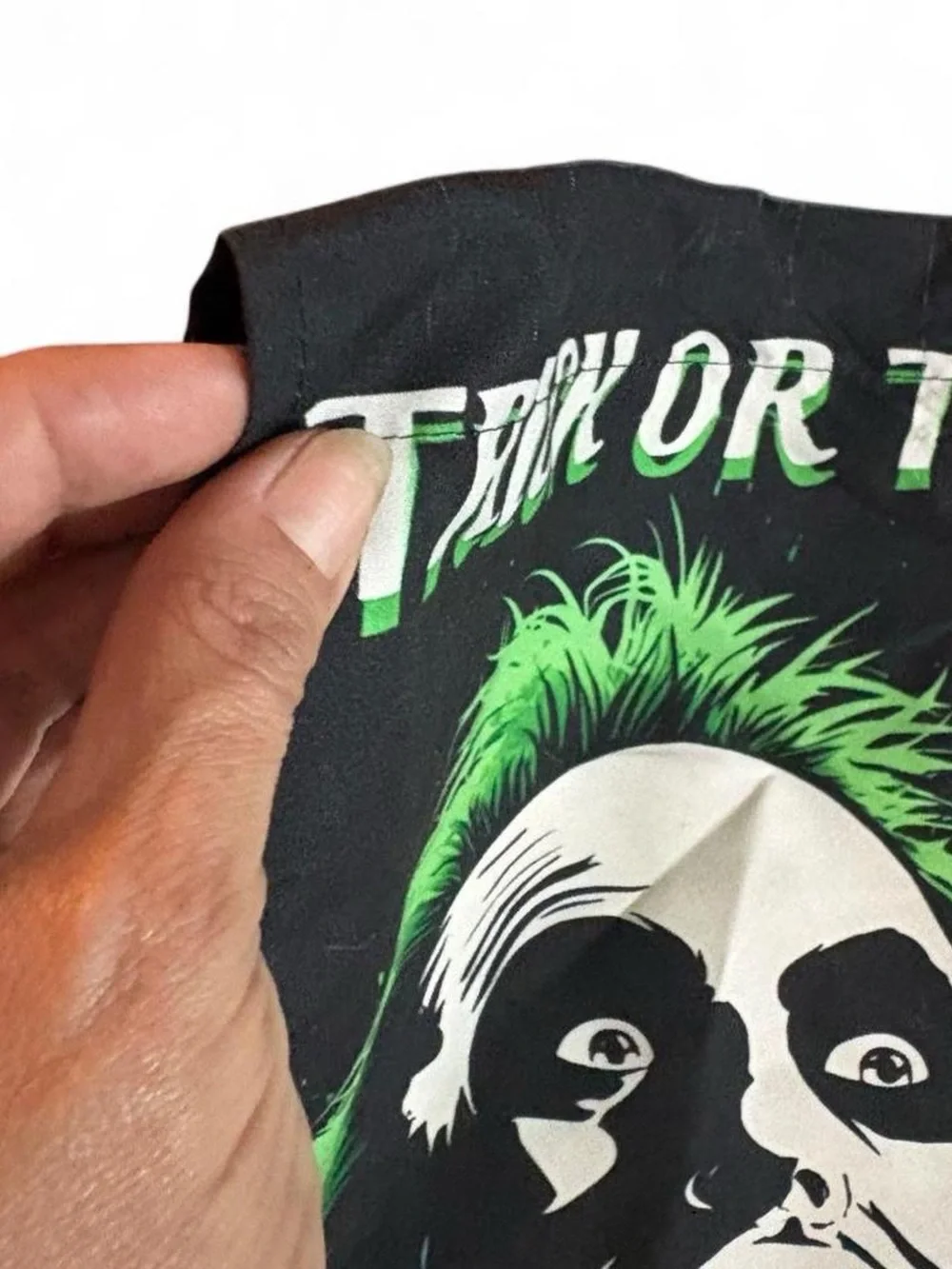 Beetlejuice Trick or Treat Halloween Flag